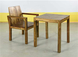 咖啡家具-老榆木桌椅组合