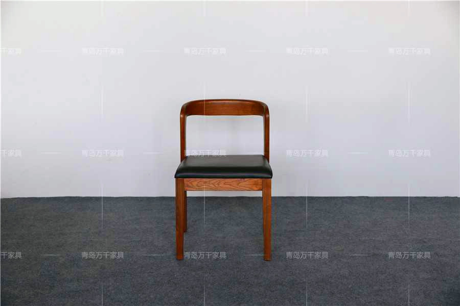 月牙椅子 韩式实木水曲柳咖啡椅